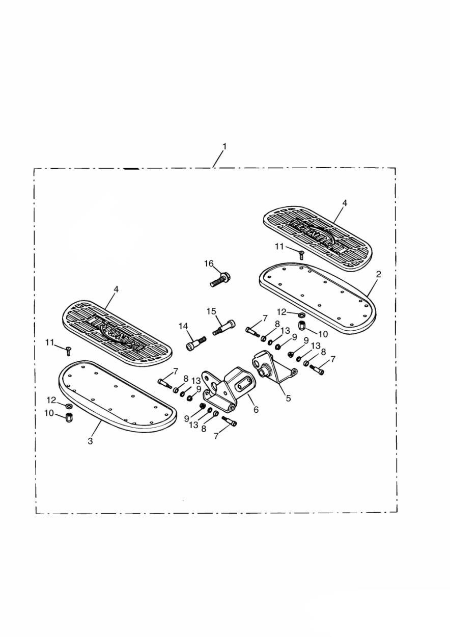 Footboard Kit exploded diagram