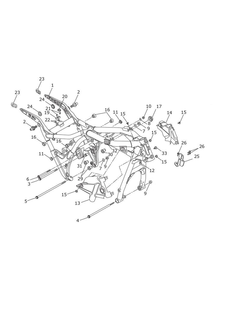 Main Frame & Fittings exploded diagram