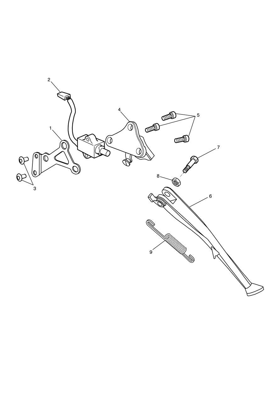 Sidestand exploded diagram