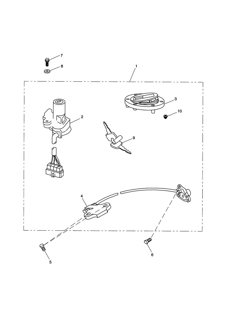 Ignition Switch & Lock Set exploded diagram