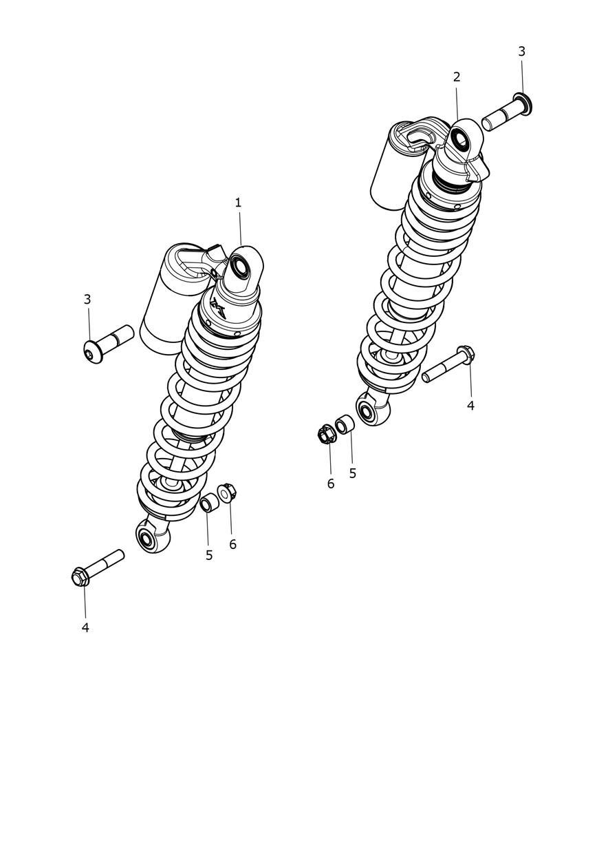 Rear Suspension Unit exploded diagram