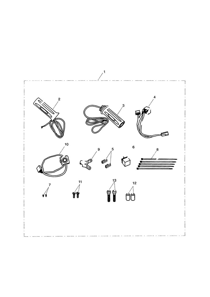 Heated Grip Kit exploded diagram