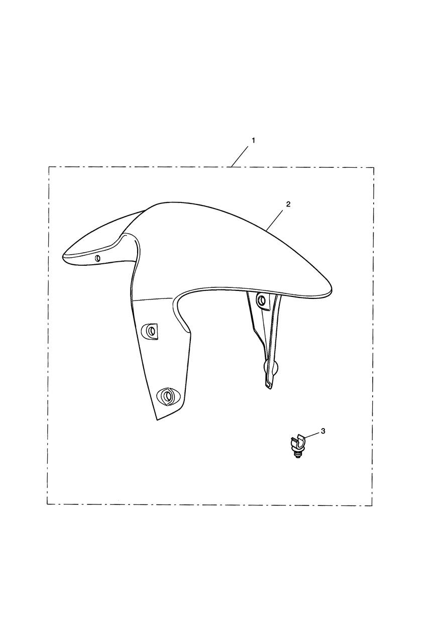 Front Mudguard Kit, Carbon Fibre exploded diagram