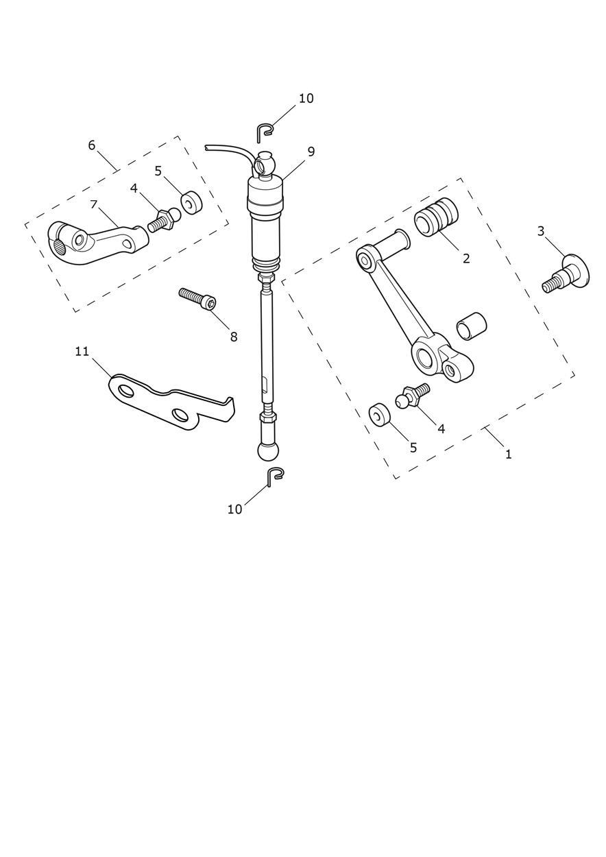 Gearchange Mechanism exploded diagram