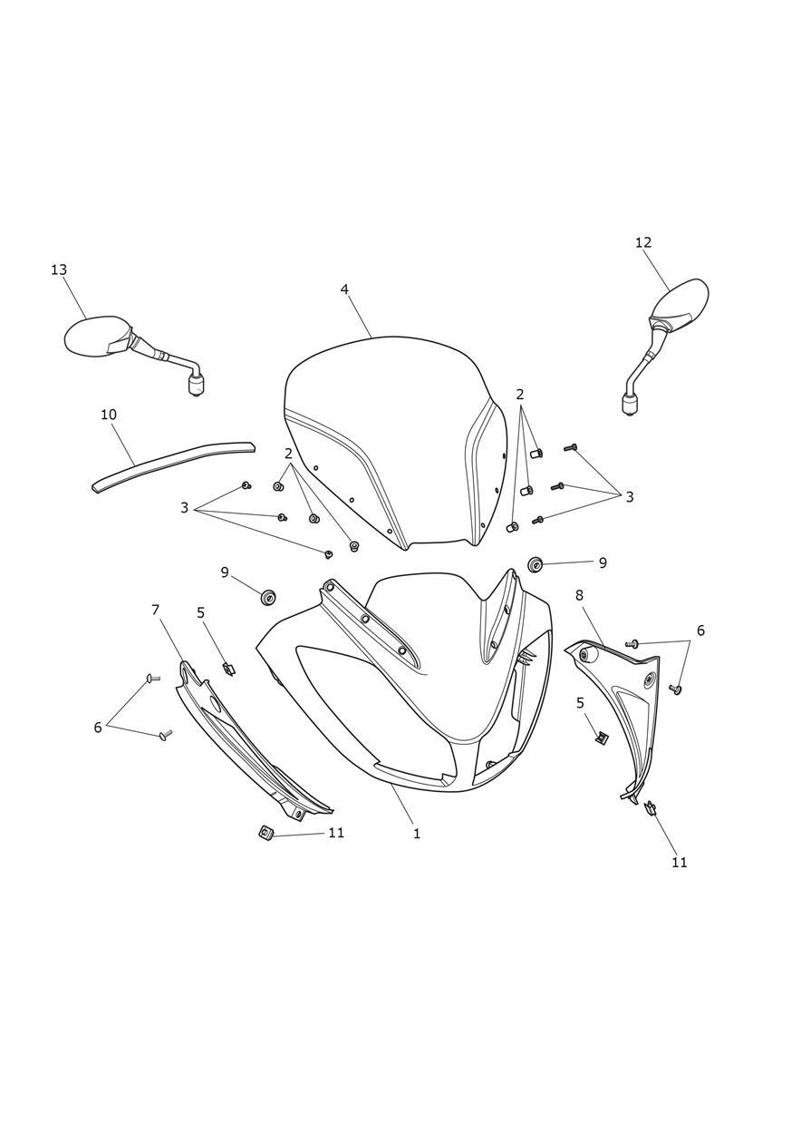 Cockpit exploded diagram