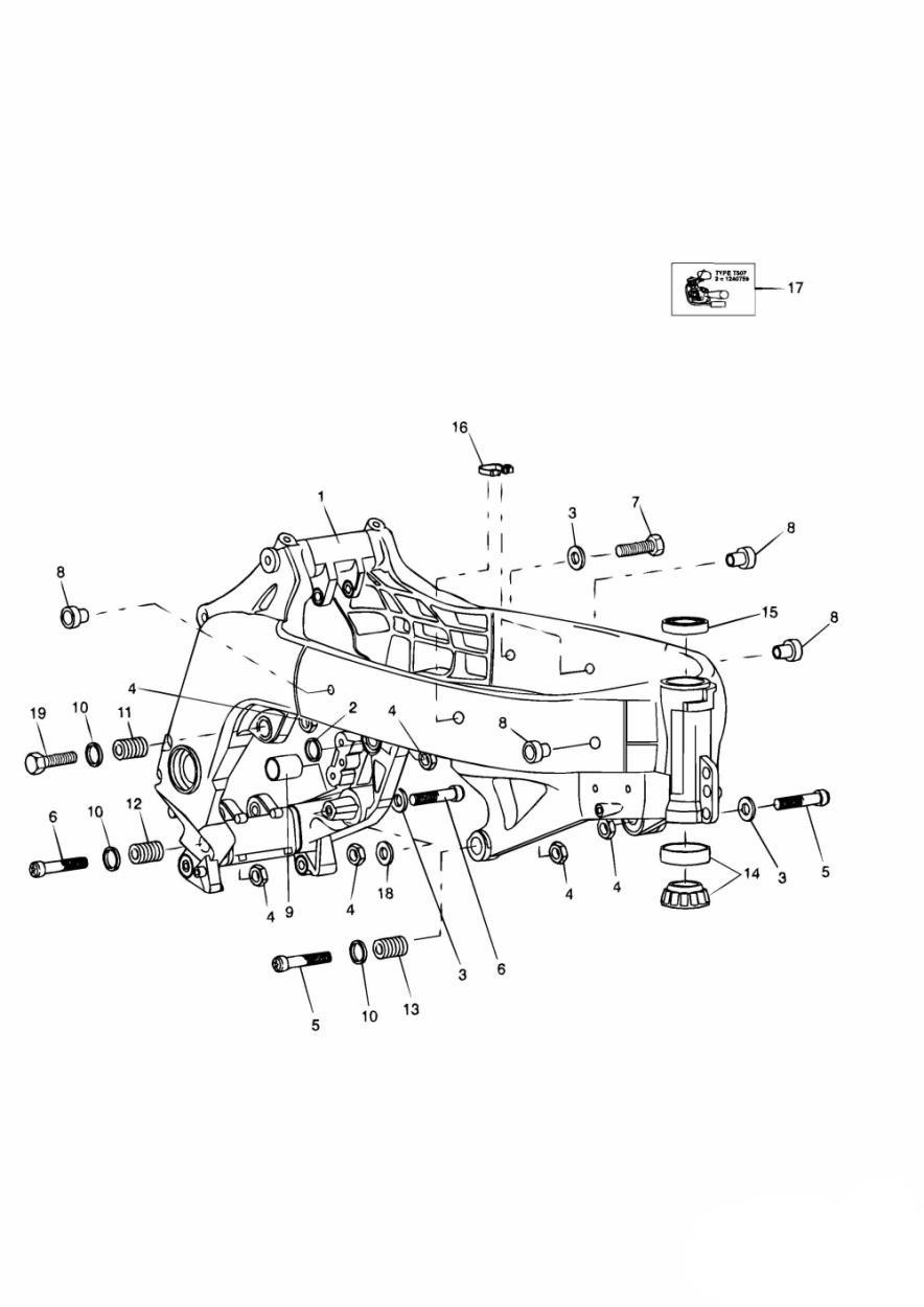 Main Frame & Fittings exploded diagram