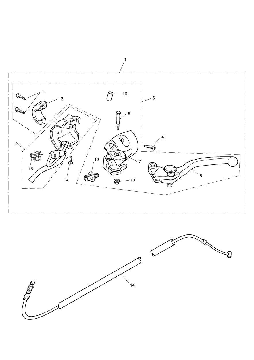Clutch Controls exploded diagram