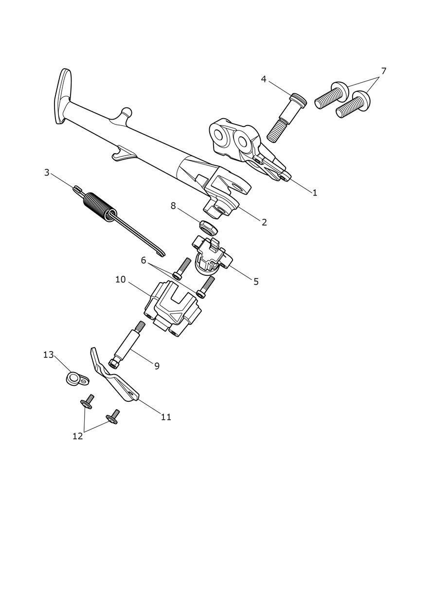 Sidestand exploded diagram
