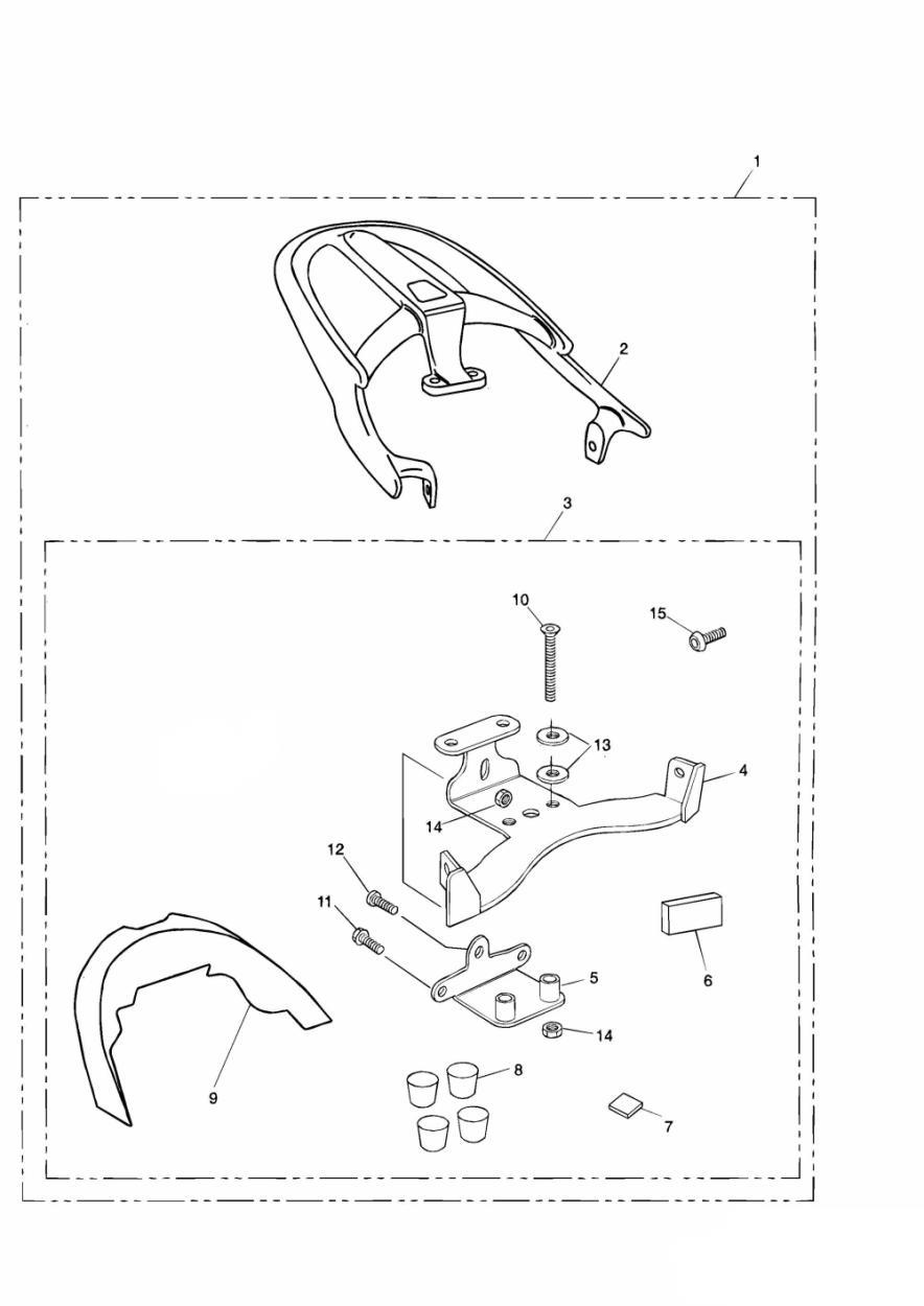 T5 Luggage Rack Kit exploded diagram