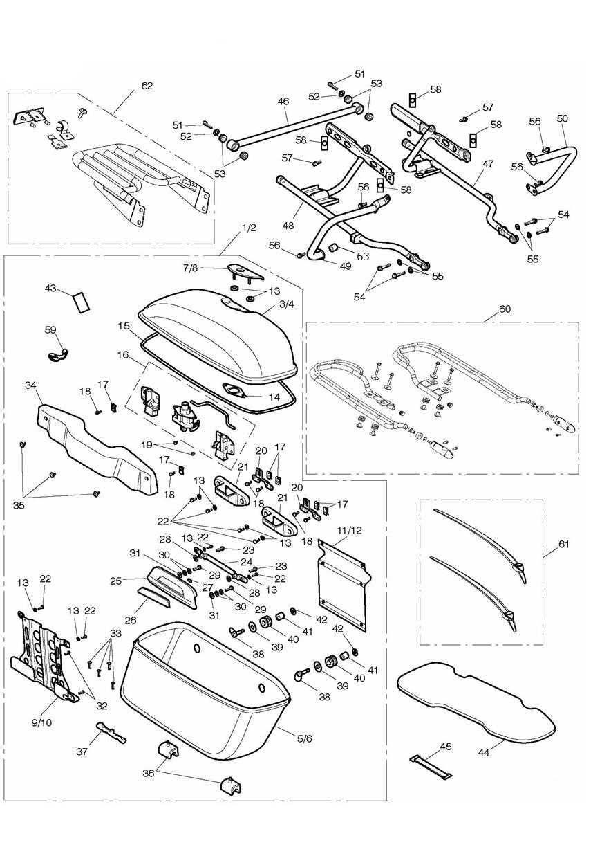 Panniers exploded diagram