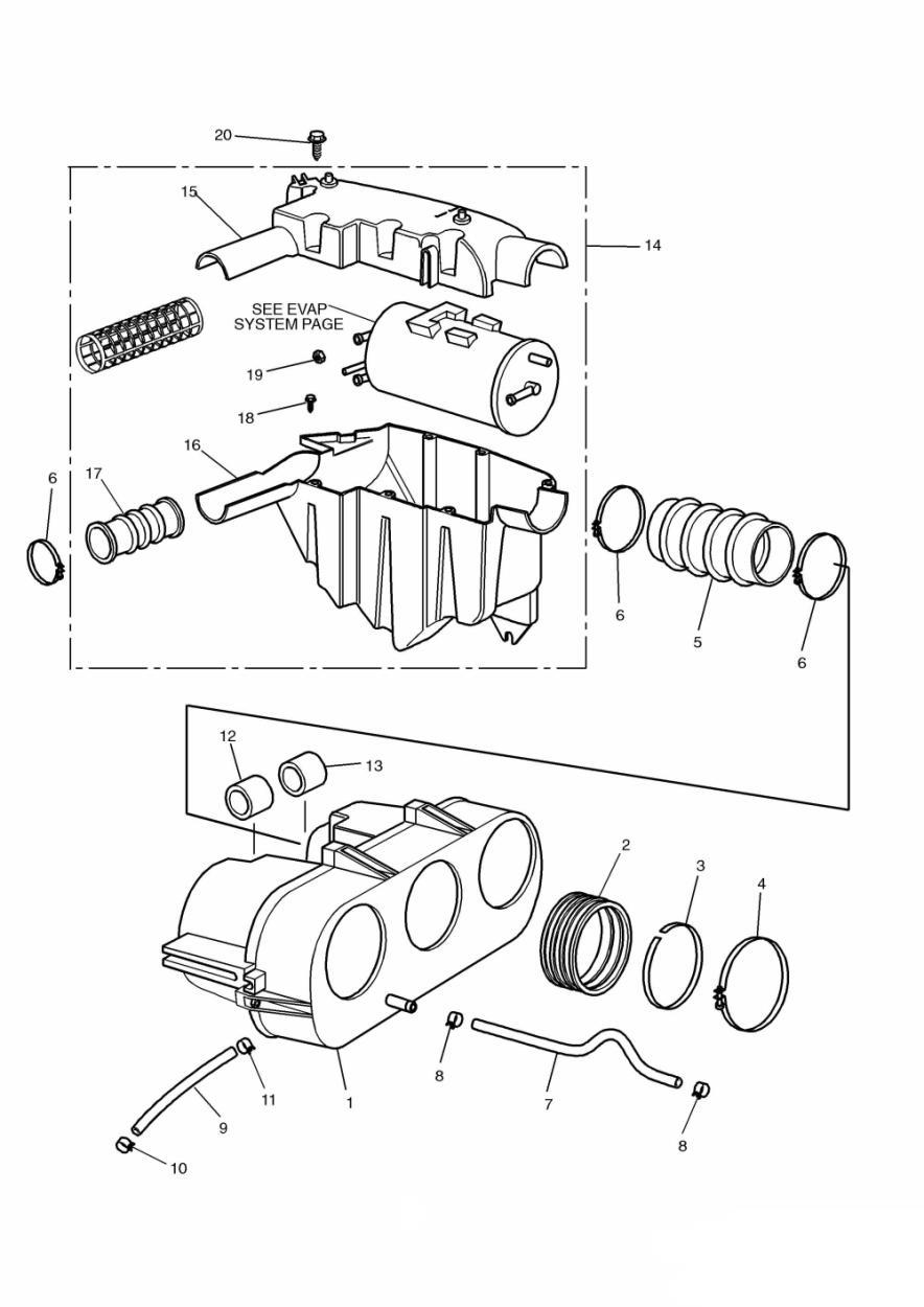 Airbox exploded diagram