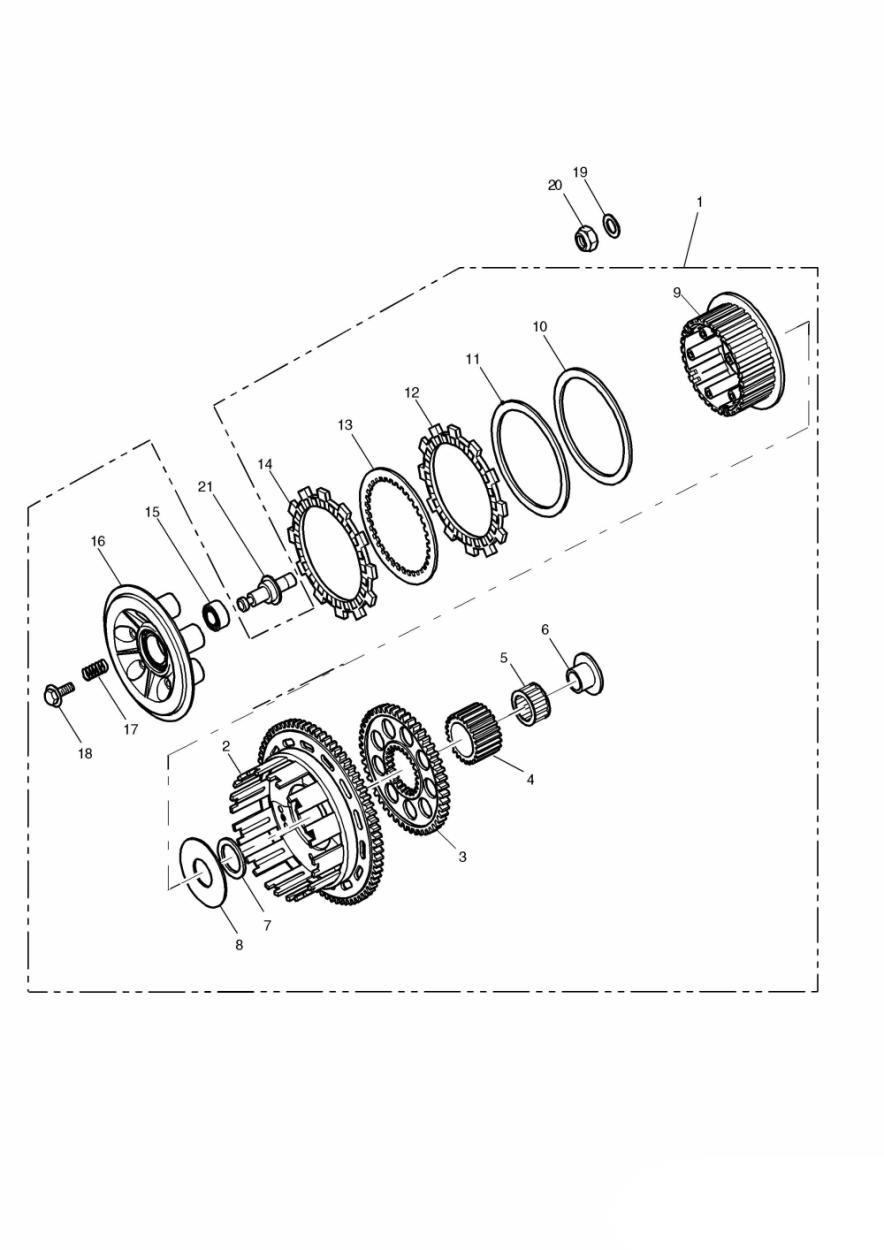 Clutch exploded diagram