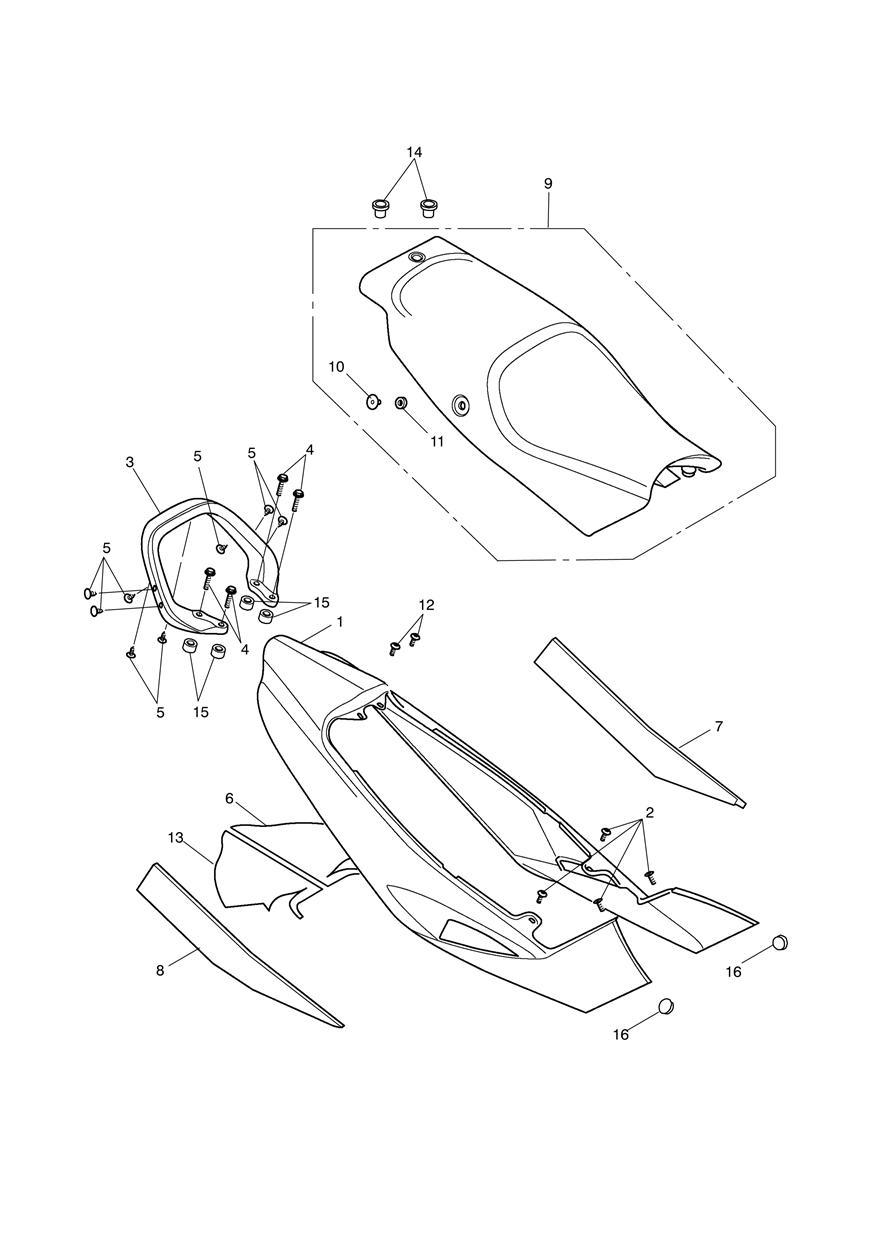 Bodywork - Rear Panels exploded diagram