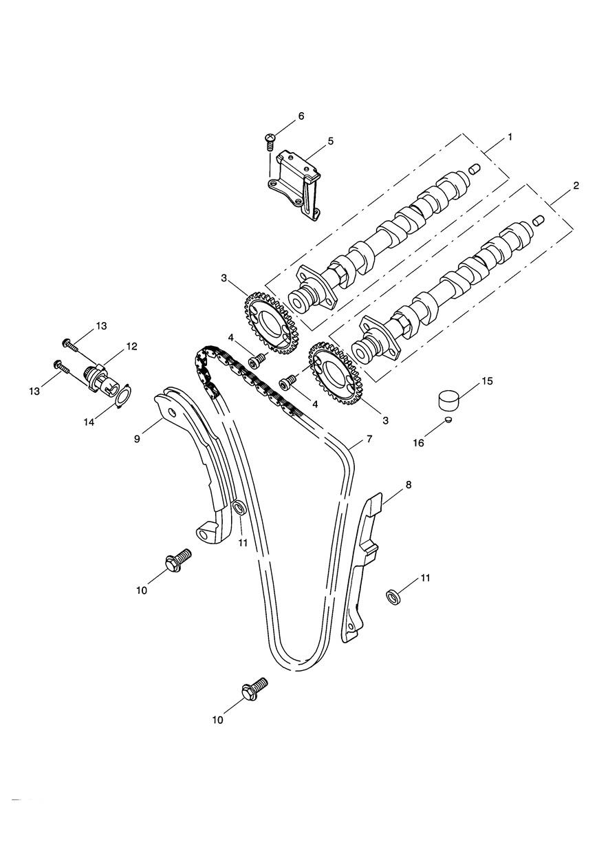Camshaft & Camshaft Drive exploded diagram