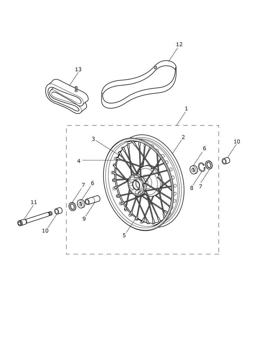 Front Wheel exploded diagram