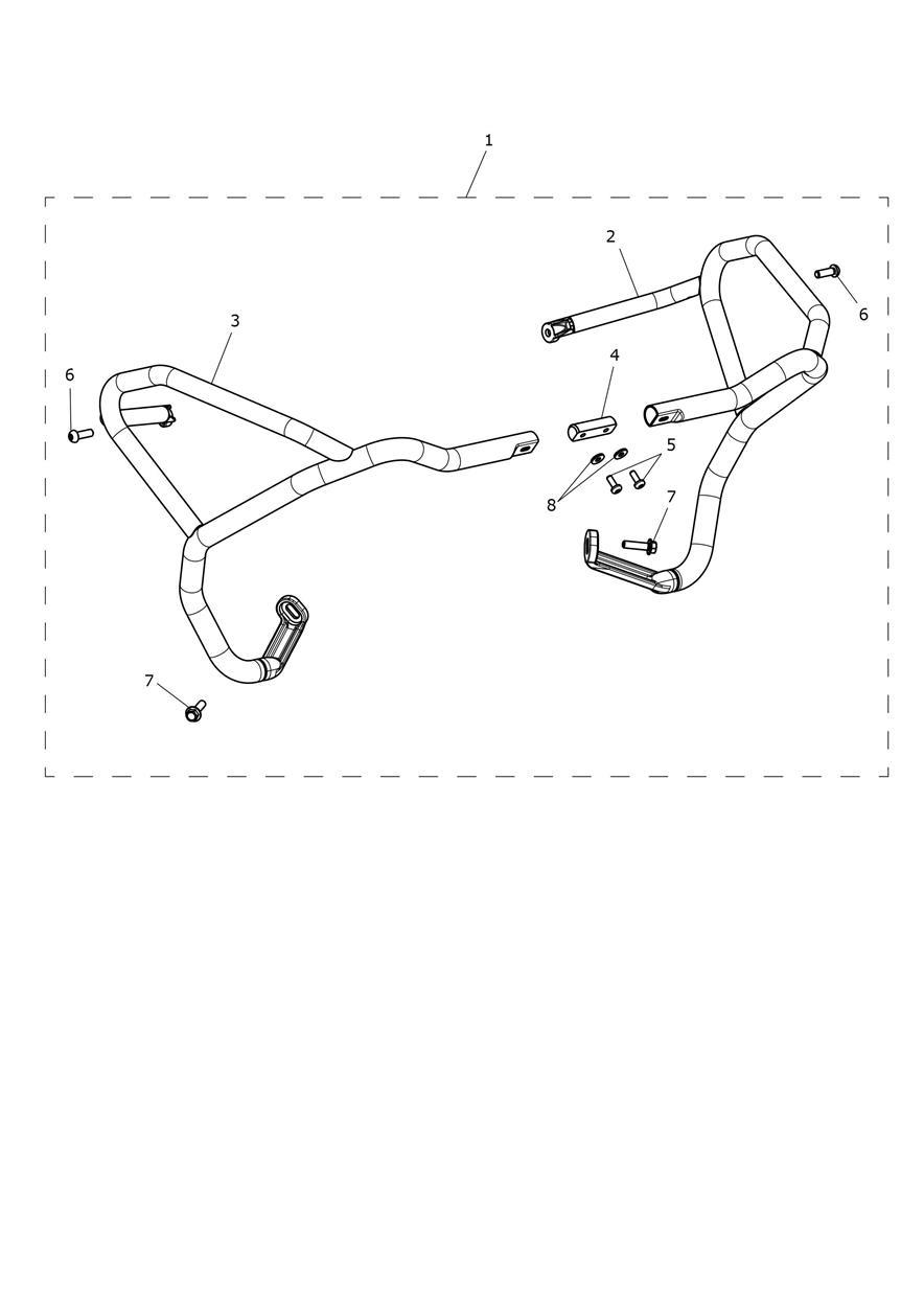 Protection Bar, Upper Kit exploded diagram