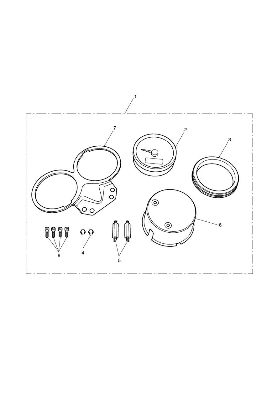 Tacho Conversion Kit exploded diagram