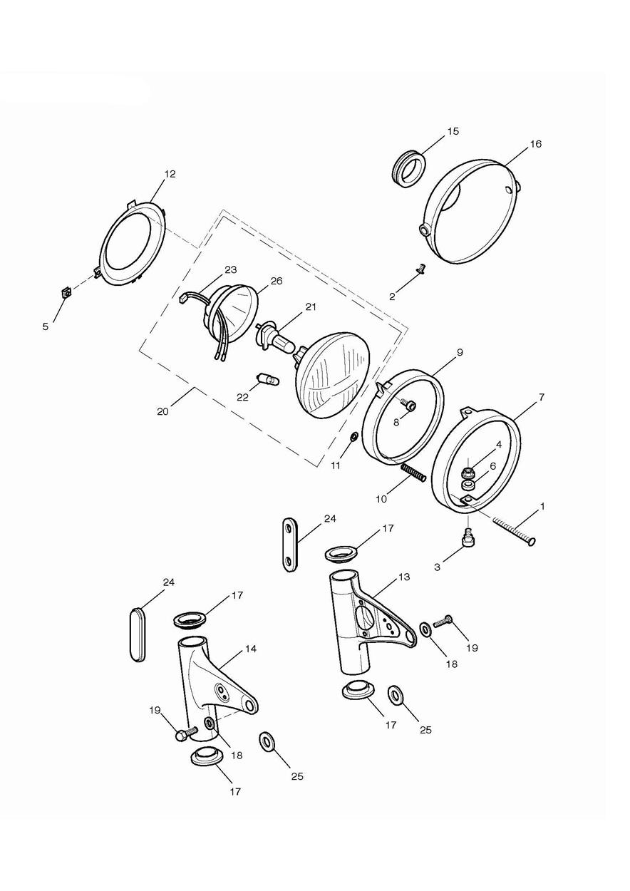 Headlight Assembly exploded diagram