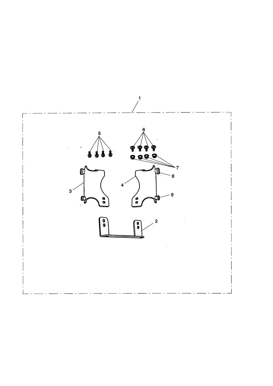 Screen Mounting Kit exploded diagram