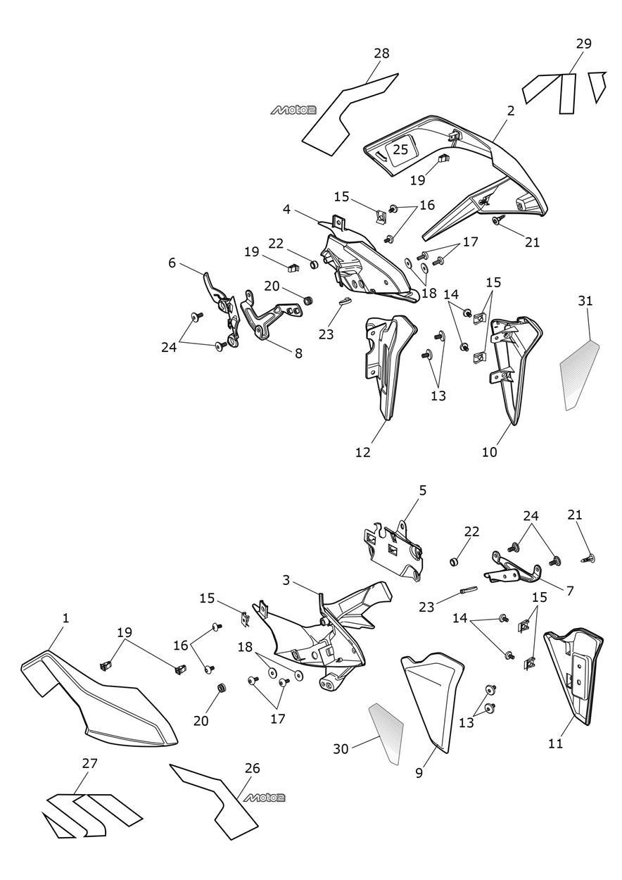 Side Panels exploded diagram