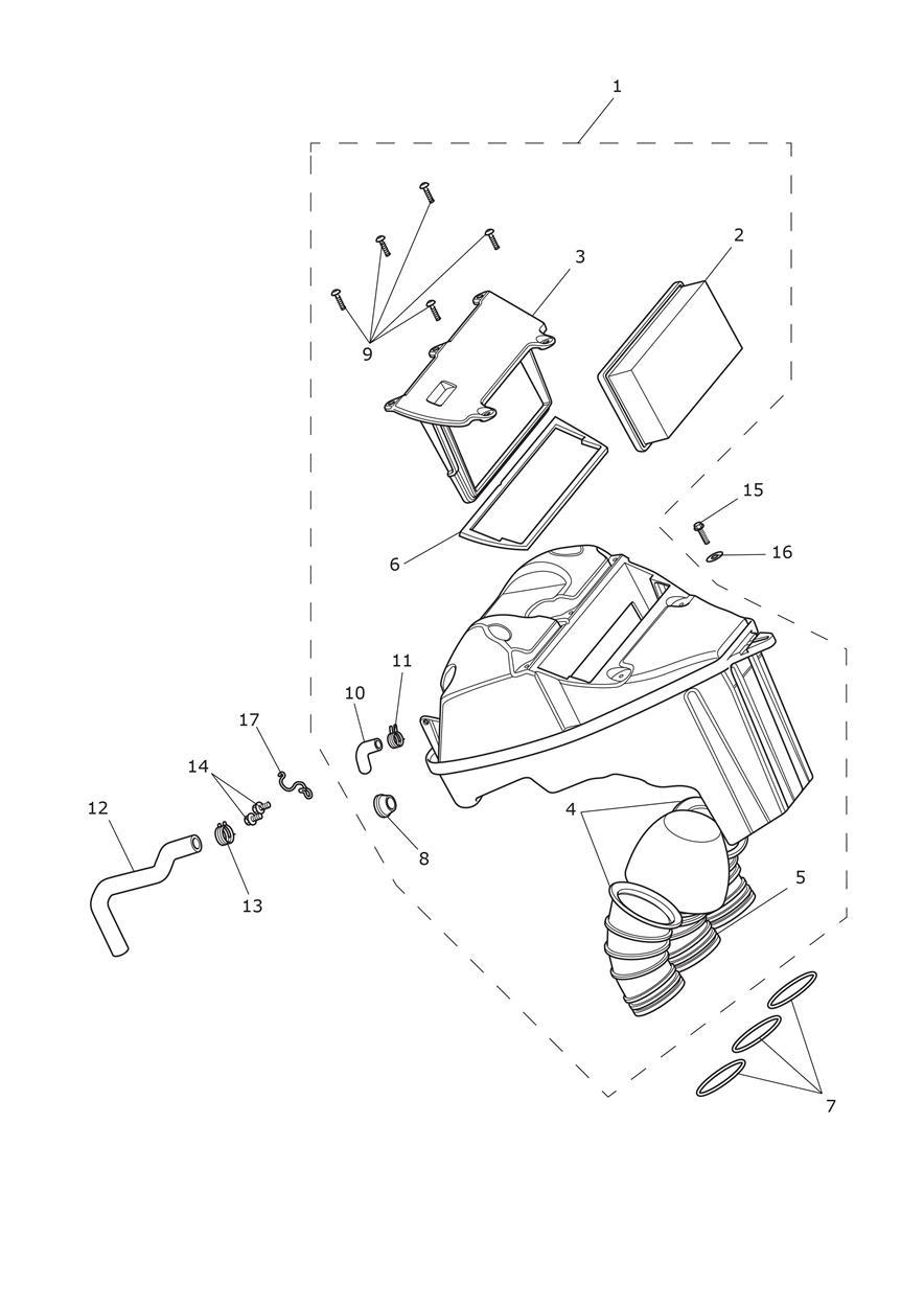 Airbox exploded diagram