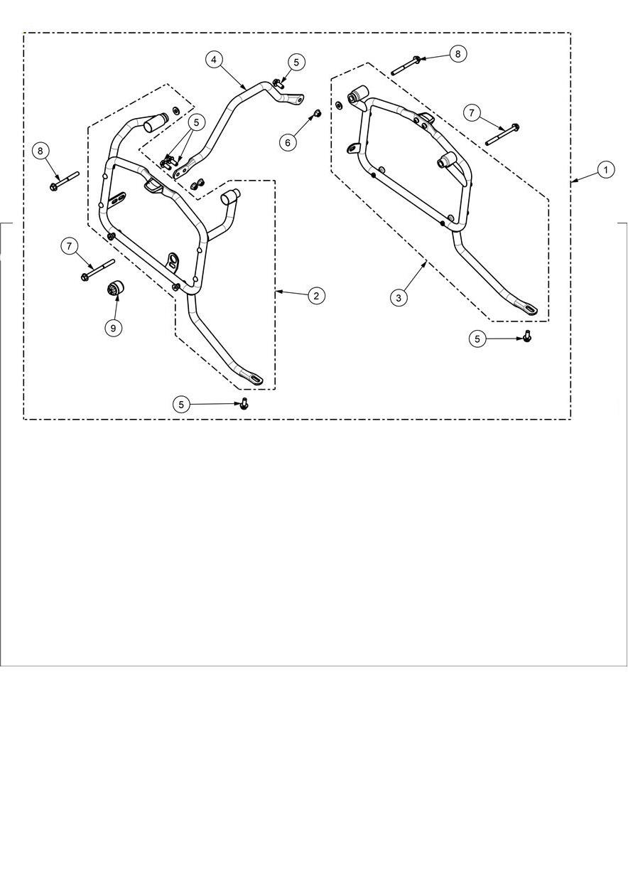 Frame Kit, Panniers exploded diagram