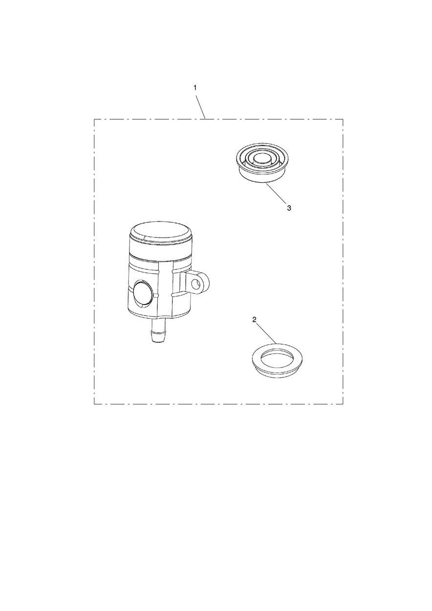 Rear Brake Reservoir exploded diagram
