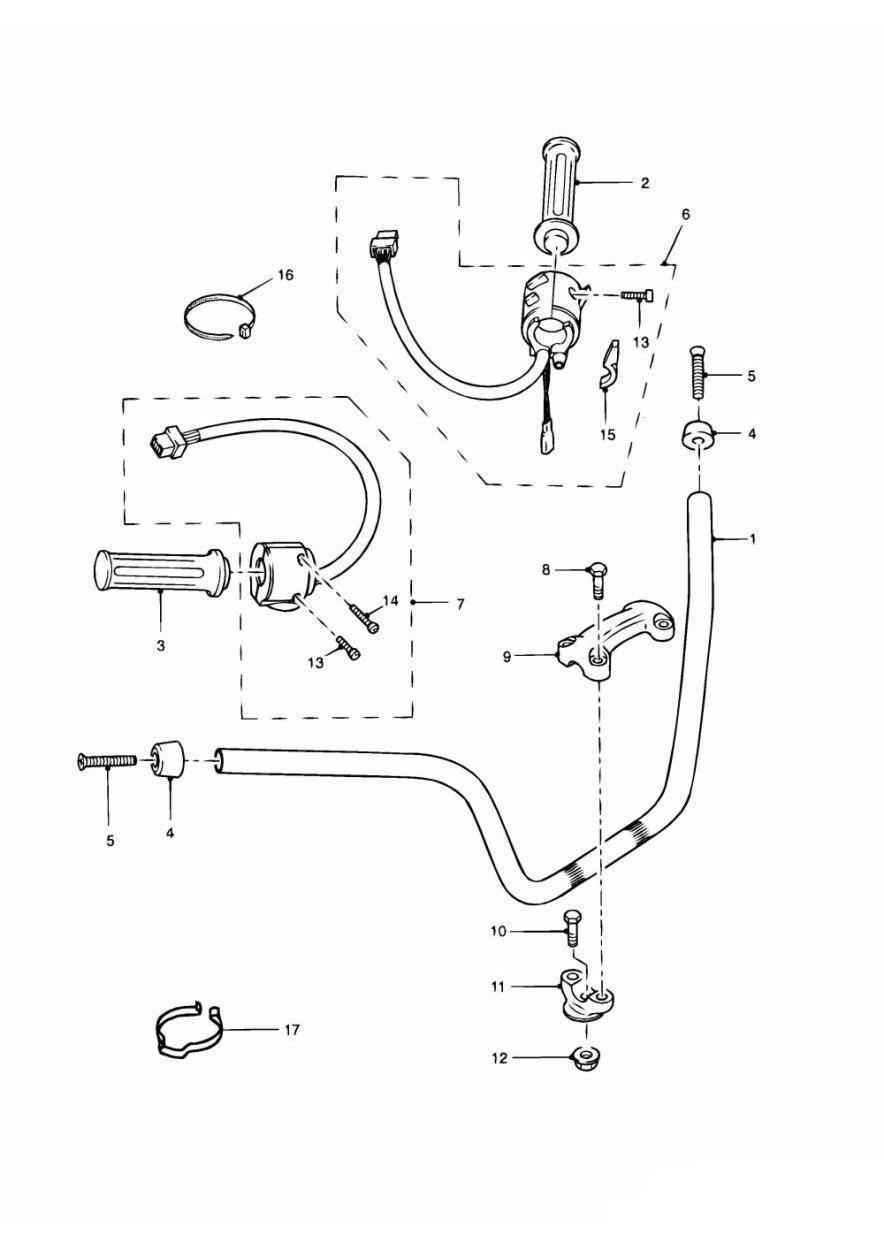 Handlebars and Switches exploded diagram