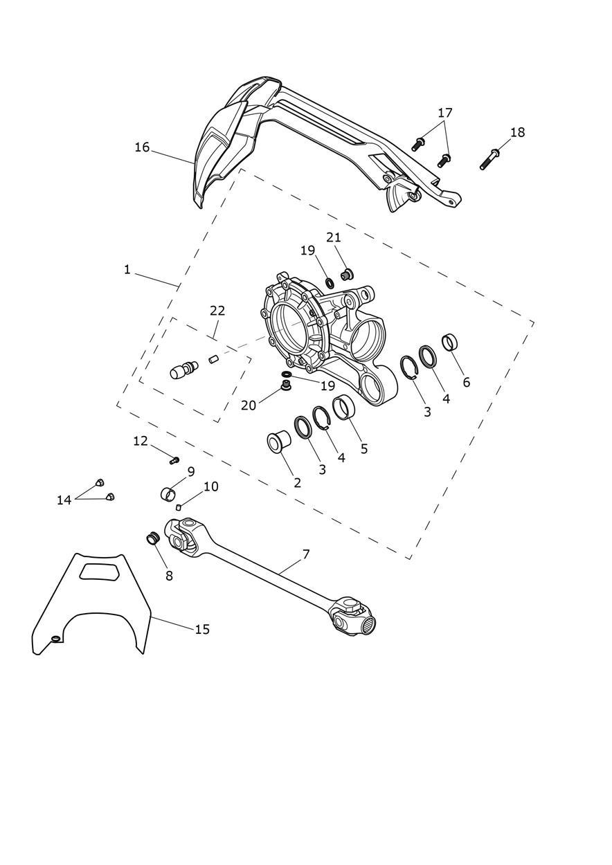 Shaft Drive exploded diagram