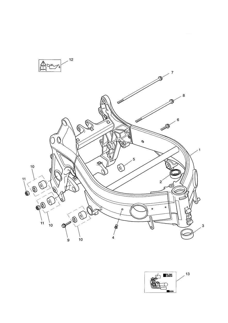 Main Frame & Fittings exploded diagram