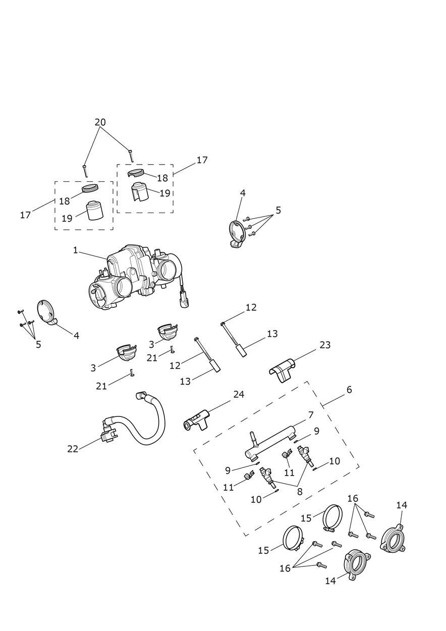 Throttle Bodies exploded diagram