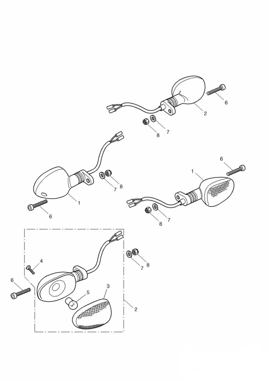 Indicators exploded diagram