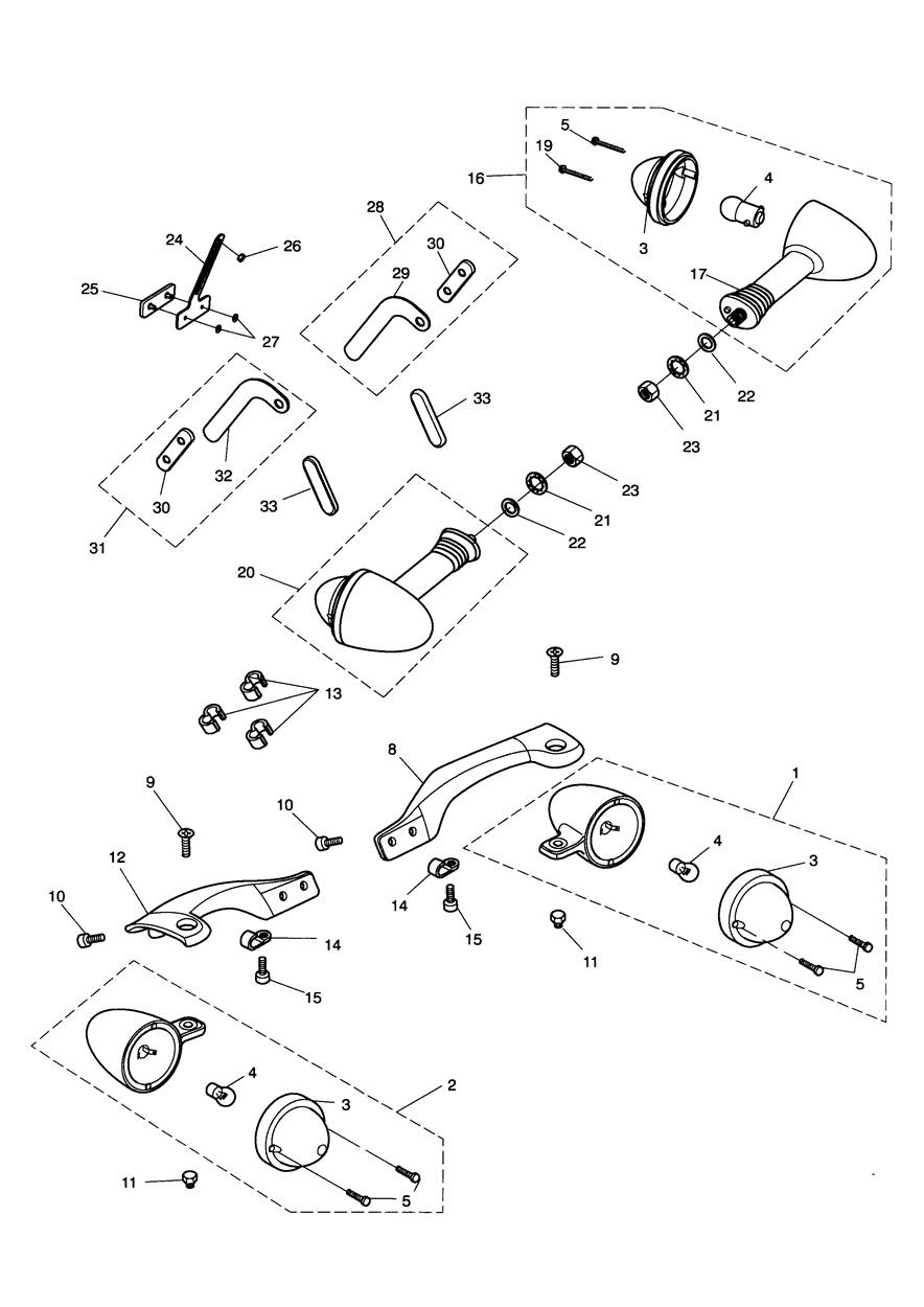 Indicators exploded diagram