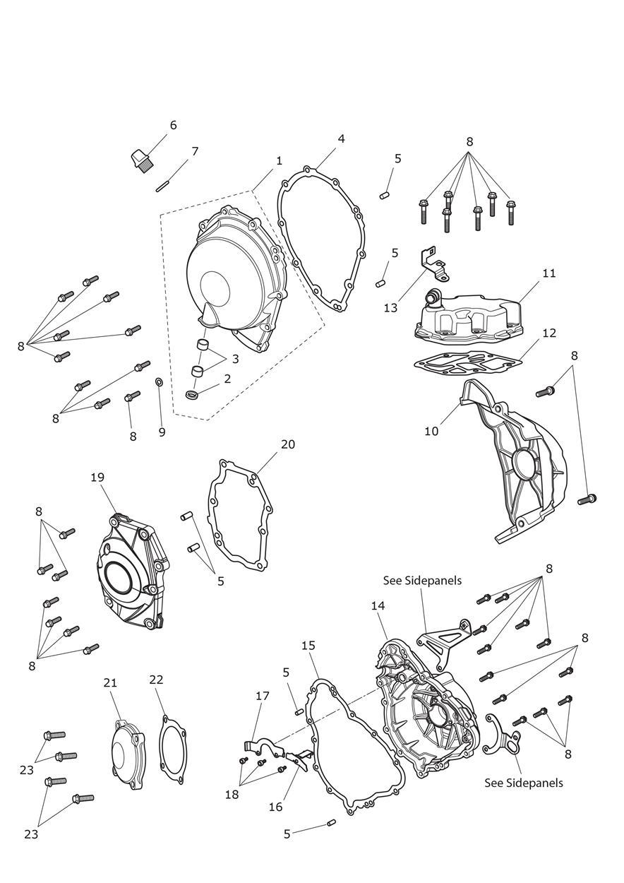 Engine Covers exploded diagram