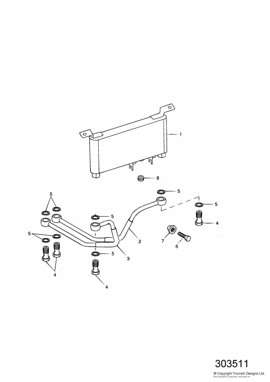 Oil Cooler exploded diagram