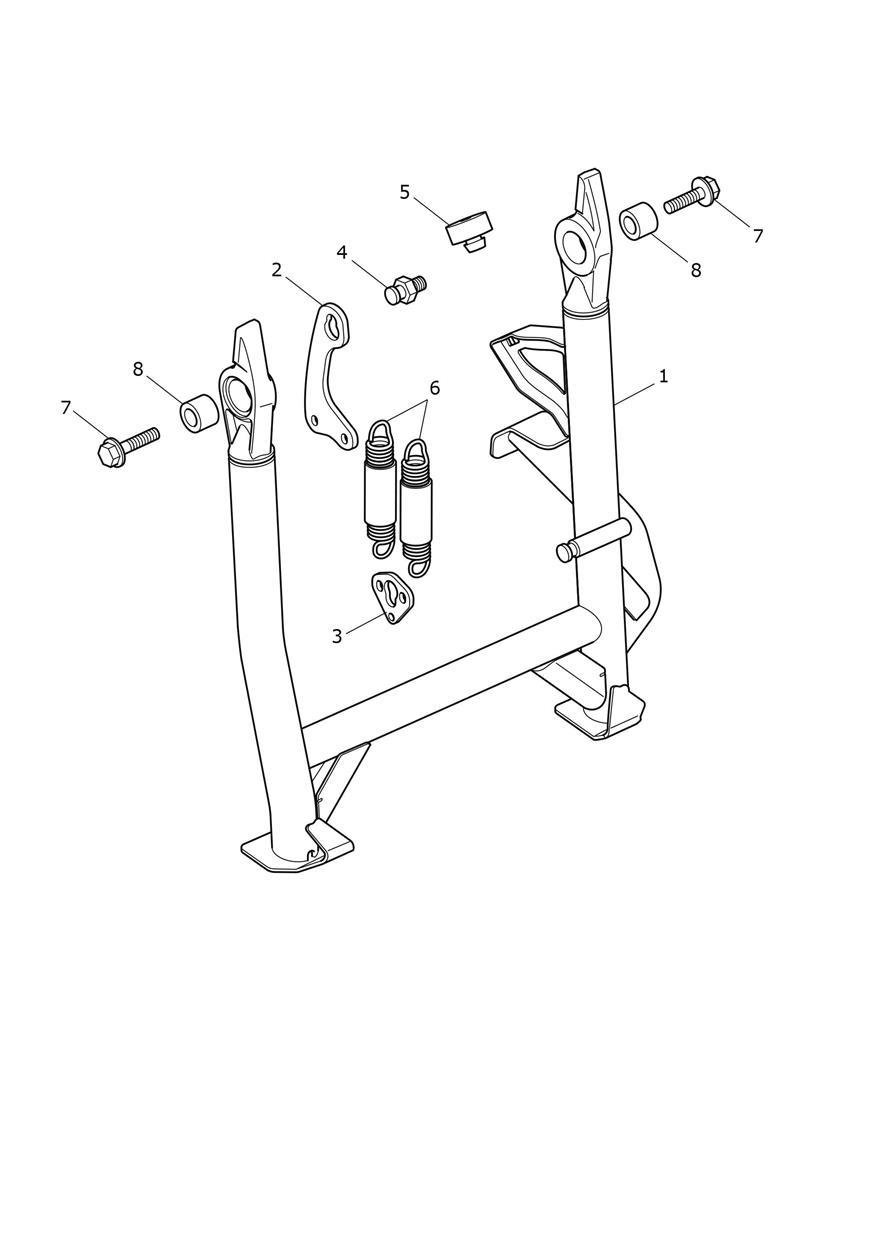 Centrestand exploded diagram