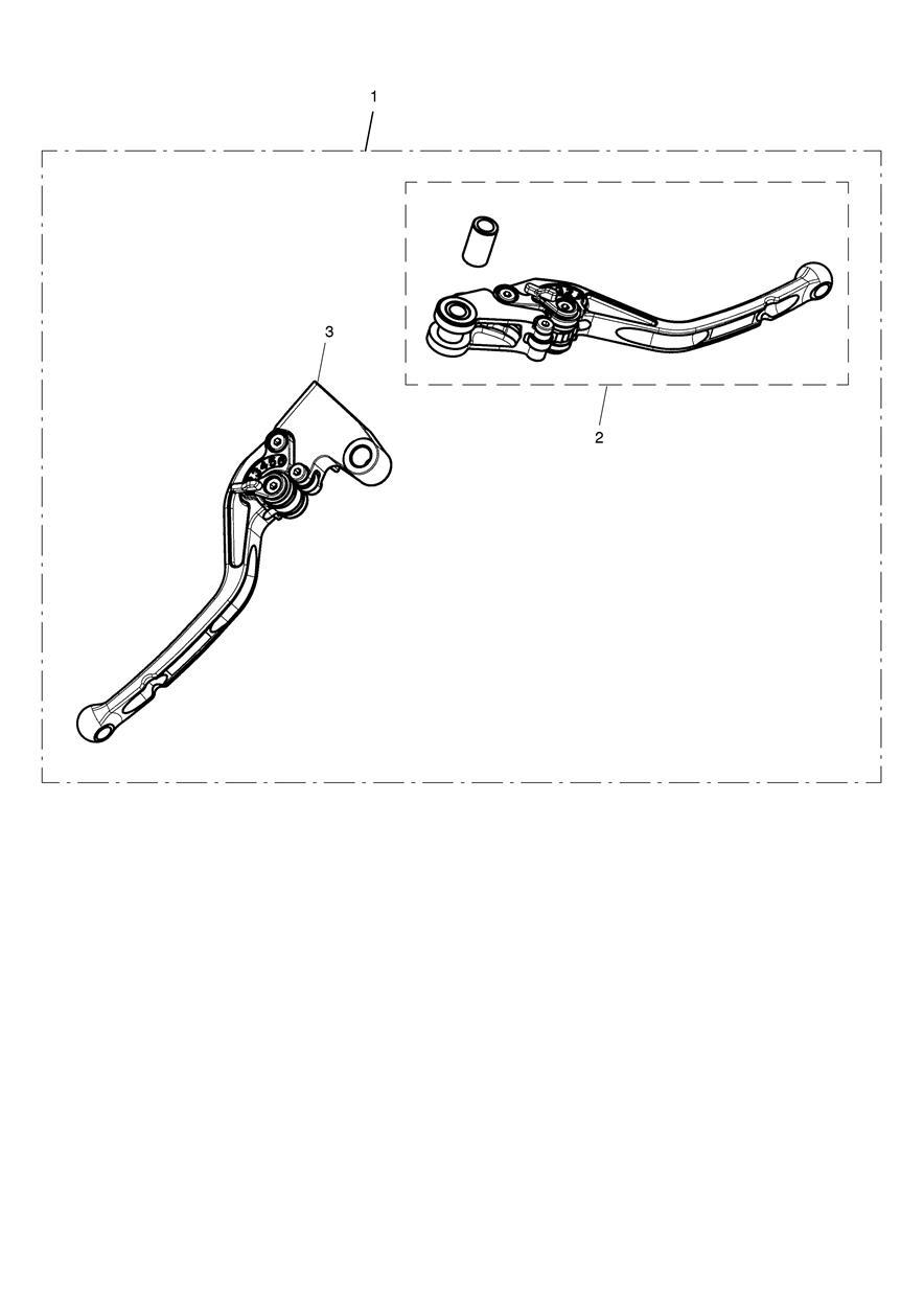 Lever Kit, Adj Standard, Long exploded diagram