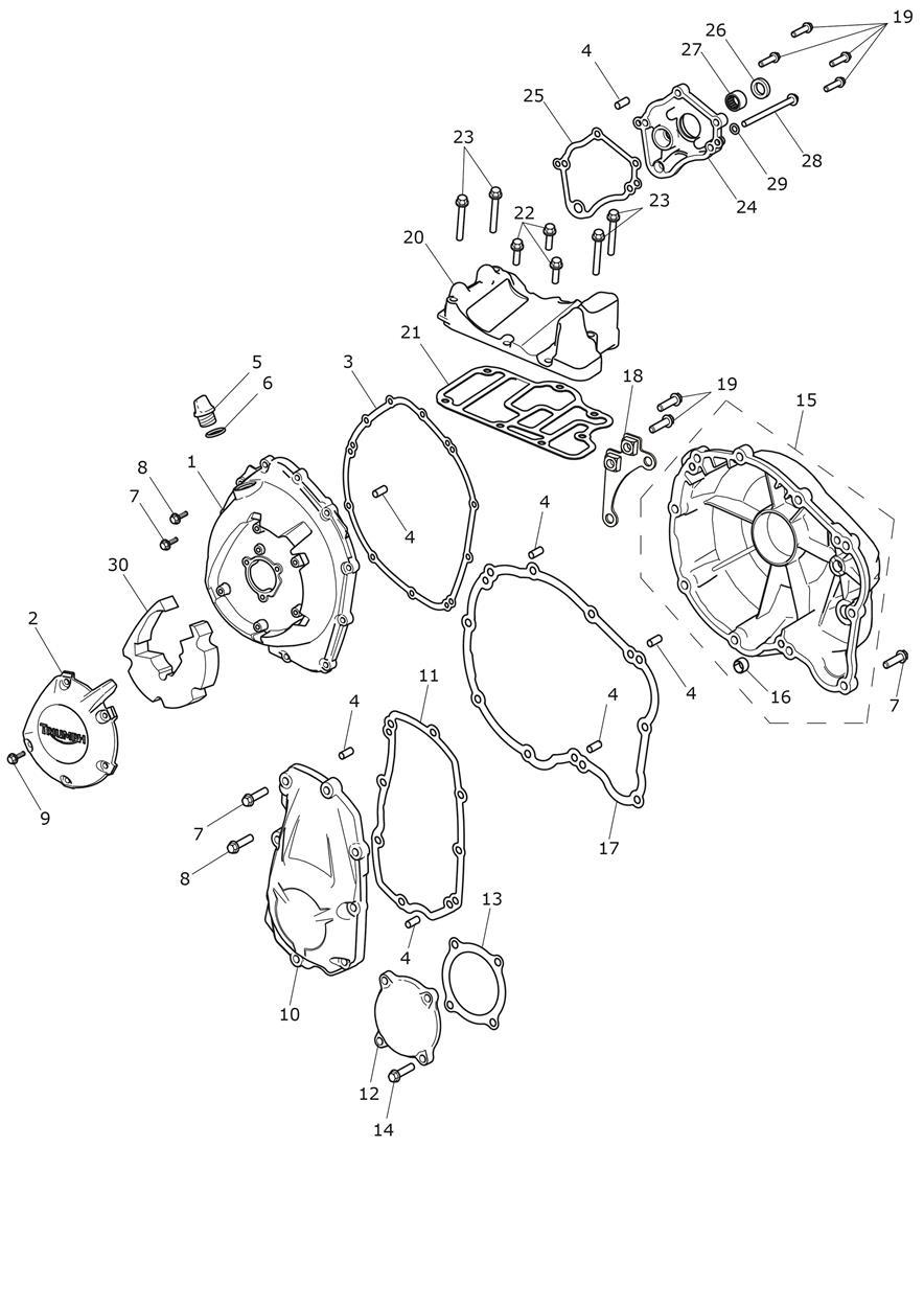Engine Covers exploded diagram