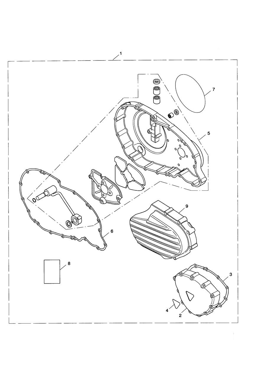 Engine Cover Kit, Chrome exploded diagram