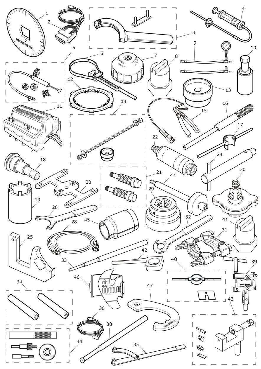 Service Tools exploded diagram