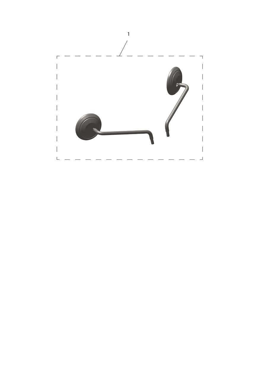 Mirror Kit, Machined Stem exploded diagram