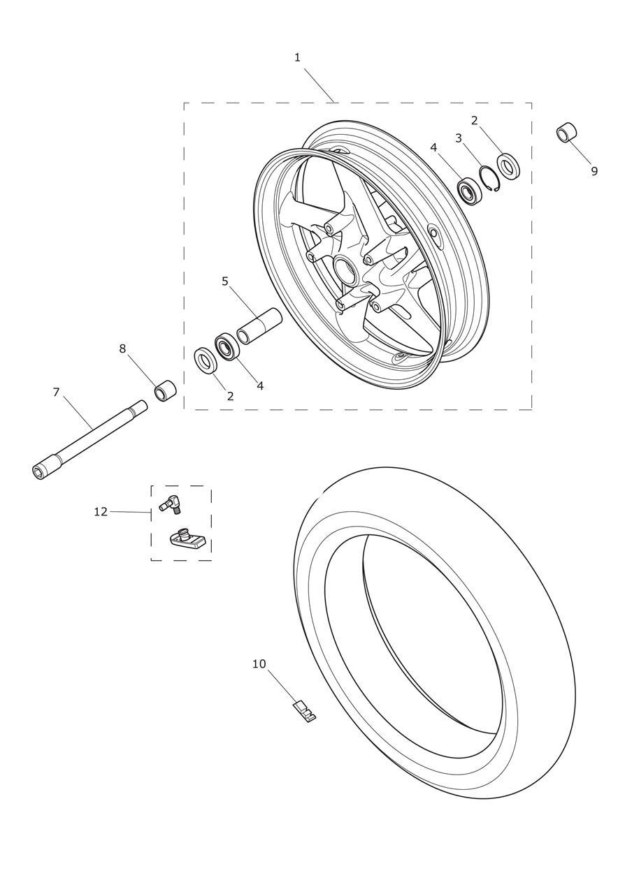 Front Wheel exploded diagram