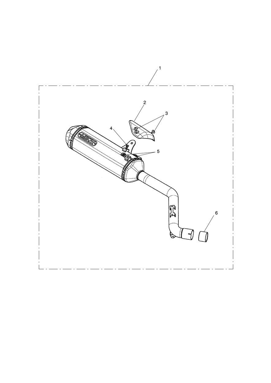 Silencer, Slip-On Assy, Arrow exploded diagram