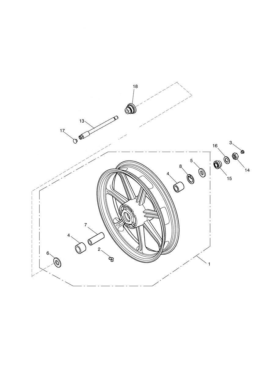 Front Wheel - Newchurch Only exploded diagram