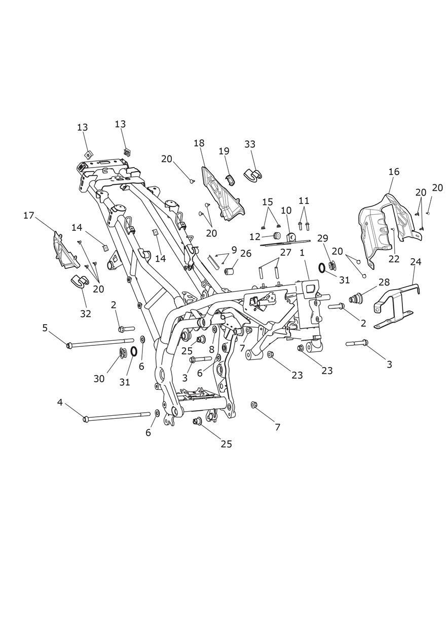 Main Frame & Fittings exploded diagram