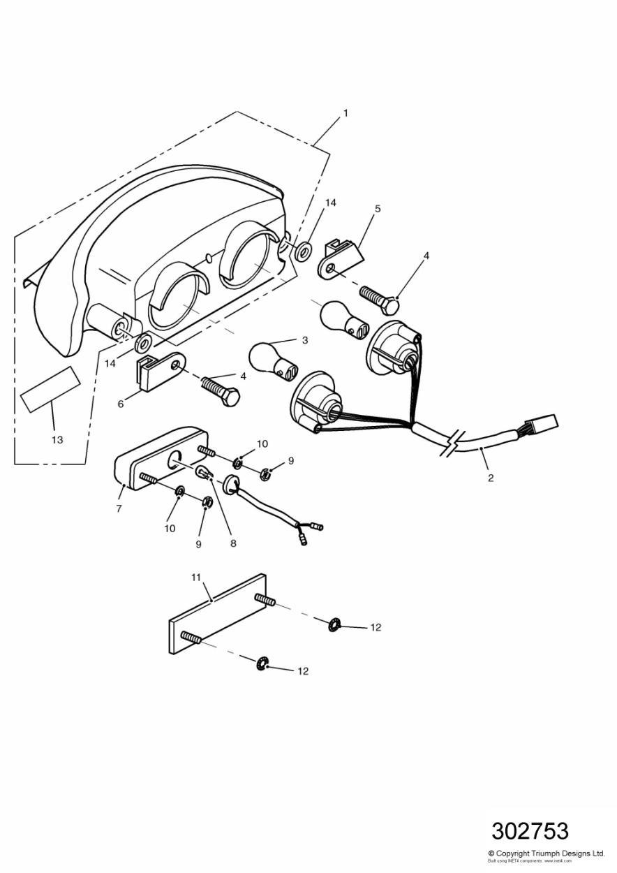 Rear Lamps exploded diagram
