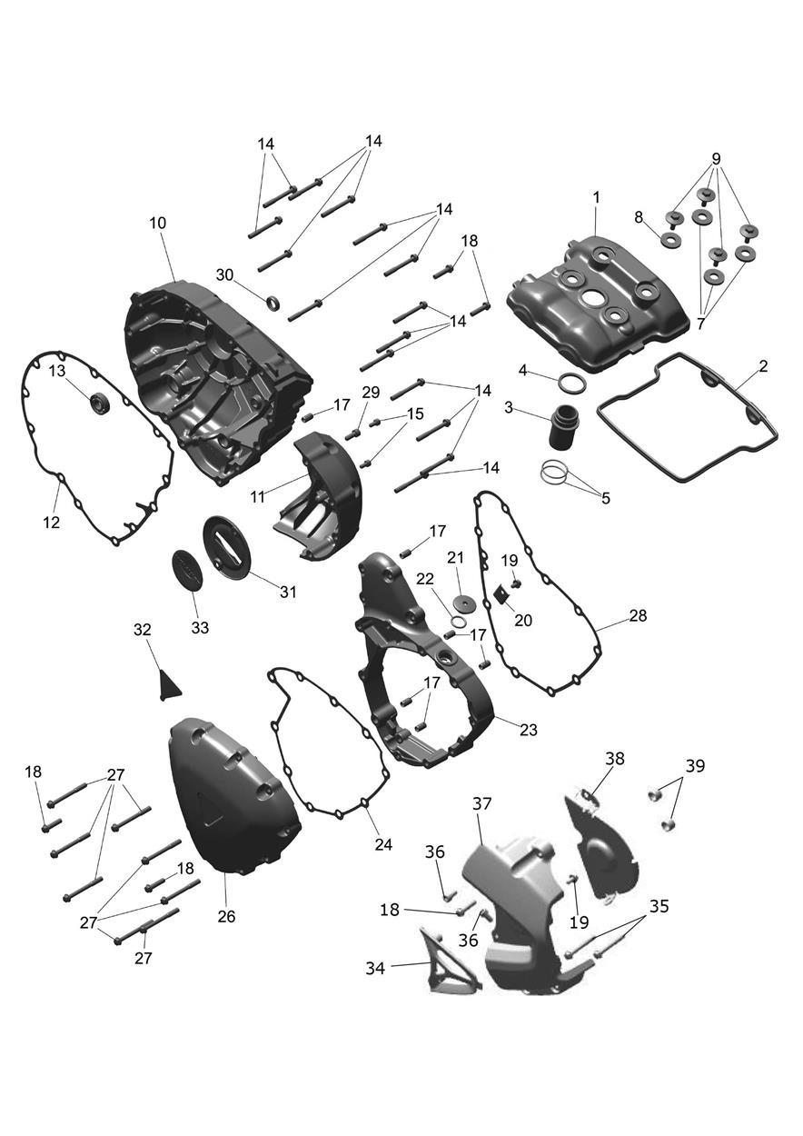 Engine Covers exploded diagram