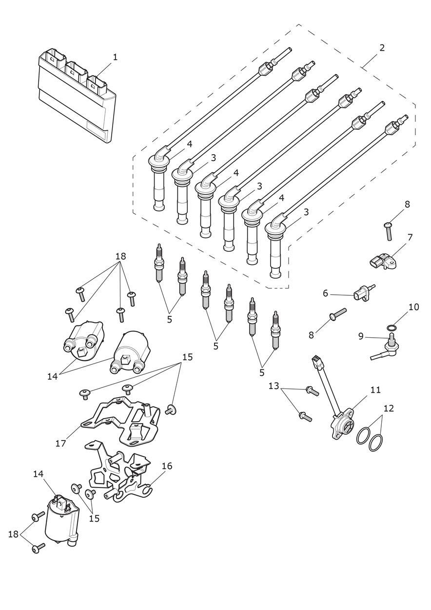 Engine Management System exploded diagram