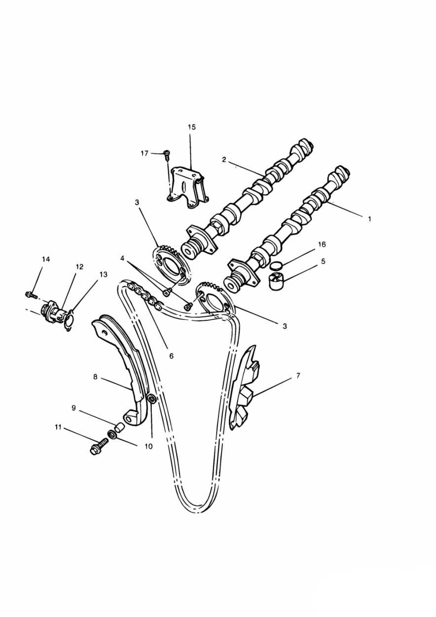 Camshaft and Drive exploded diagram