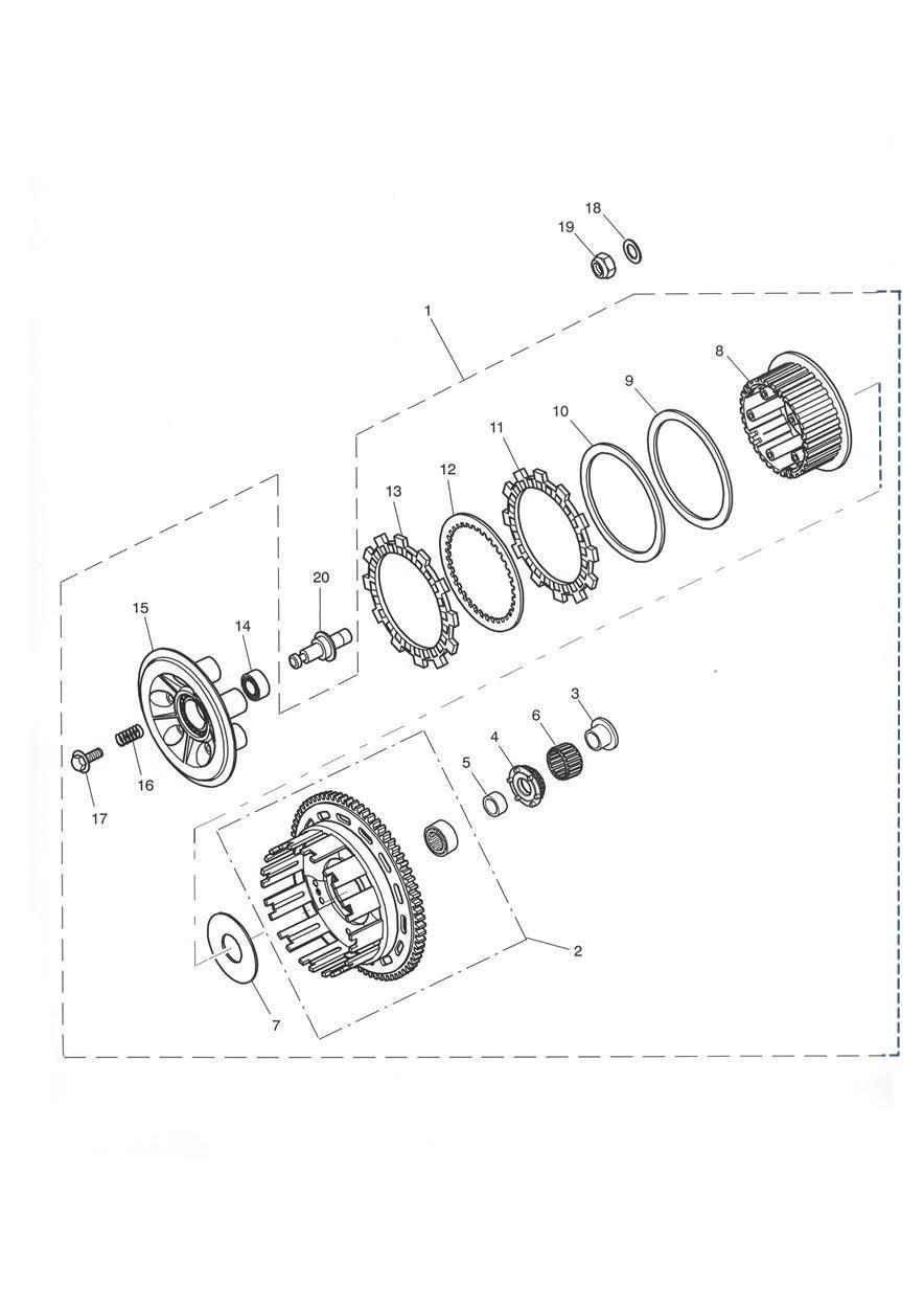 Clutch exploded diagram